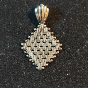 Imperial Gold 14k Weißgold Anhänger Diamantform flexibel 2,6g - Bild 1 von 10