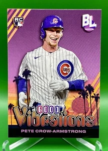 2024 Topps Big League Good Vibrations Pete Crow-Armstrong #GV-24 Rookie RC Cubs - Picture 1 of 2