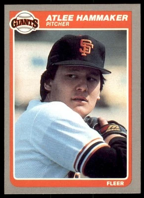 1985 Fleer Atlee Hammaker San Francisco Giants #608 - Image 1 of 2