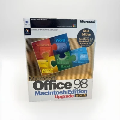 Vintage Microsoft Office 98 Macintosh Edition Upgrade Gold Edition - Image 1 of 4