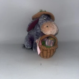 Disney Store Plüsch Ostern Eeyore Korb Hut Blumen Eier 6 Zoll Stofftier Spielzeug  - Bild 1 von 5