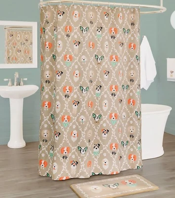 Cortina de Ducha, I "Woof" tú diseño, Poliéster, Lavable a Máquina Foto 1 de 3