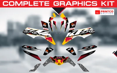 KTM Duke 125 200 390 2011 - 2025 полный графический набор - Изображение 1 из 4