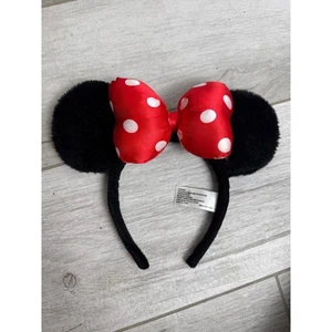 Disney Parks Minnie Mouse Ears Headband Red Polka Dot Bow Kids - Picture 1 of 4