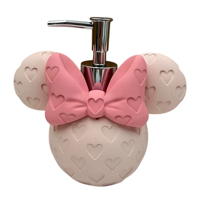 Disney Mickey Mouse Soap/Lotion Pump Bottle Dispenser Light-Pink -Silver - Image 1 of 4