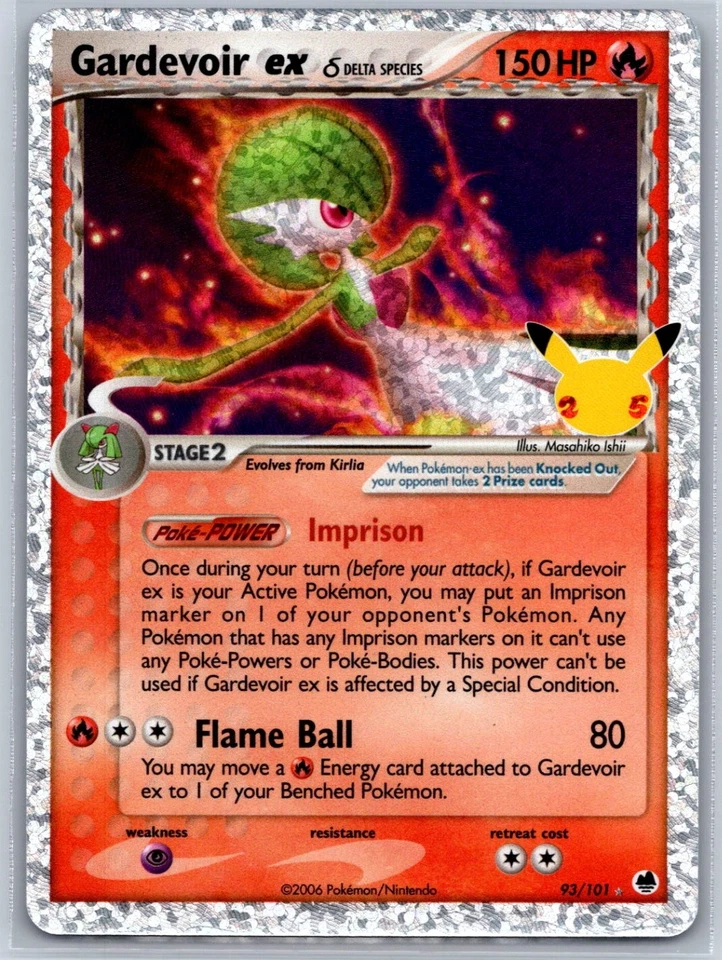 Gardevoir ex Delta Species Celebrations Classic Collection 93/101 Pokemon Card - Image 1 of 2