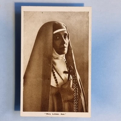 Silent Movie Actress Postcard C1920 Mary Latimer Nun Miss Laura Walker - Image 1 of 2