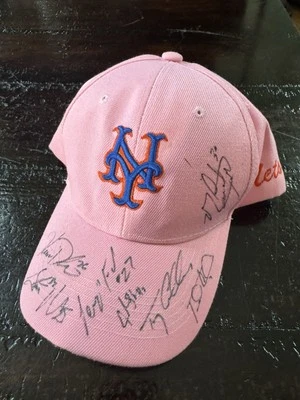 New York Mets Official Hat - 8 Player Signatures - Image 1 of 4