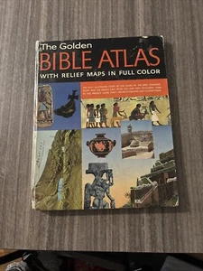 VTG Golden Bible Atlas Maps In Color 1957 Book Geographic Bible palestine Israel - Imagen 1 de 5
