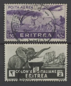 Nº: 126156 - ERITREA - LOTE DE 2 SELLOS ANTIGUOS DE LIRA - ¡USADOS!! - Imagen 1 de 1