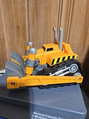 Bulldozer amarillo Fisher Price tractor oruga acción sonora funciona con pilas Foto 1 de 4