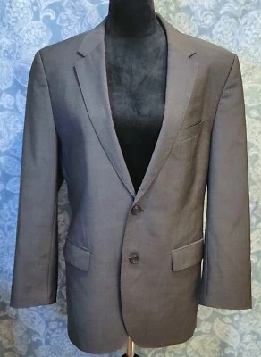 Hugo Boss 女式 40R 码羊毛西装外套夹克希瑟灰色 — 第 1/4 张图片