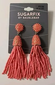 QUASTE OHRRINGE KORALLE SUGARFIX VON BAUBLEBAR - Bild 1 von 9