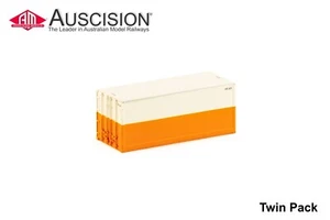 Auscision (CON-203) TNT No Logo 20' Container - HO Scale Twin Pack - Picture 1 of 1