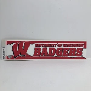 Wisconsin Badgers Vintage Bumper Sticker Wincraft Free Shipping - Picture 1 of 3
