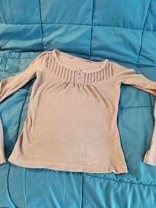 Women's Blouse, DKNY Jeans, Grey metallic, Sz. S, Long Slv., - Picture 1 of 5