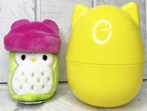 Squishville By Squishmallows Mystery Capsule Green Owl With Pink Beanie Hat 2021 - Picture 1 of 10