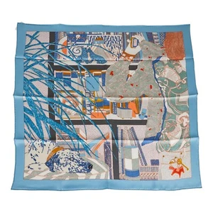 HERMES 70cm Silk Scarf “RENDEZ VOUS CHEZ HERMES", 2022, by Carine Brancowitz - Picture 1 of 8
