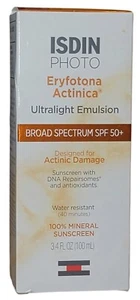 ISDIN PHOTO Eryfotona Actinica Ultralight Emulsion SPF 50+ Sunscreen Repair NEW - Picture 1 of 4