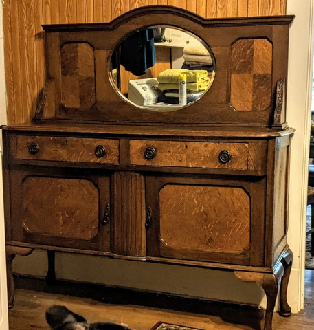 Victorian Sideboard Buffet Small China Storage Cabinet Cover