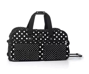 Victoria Secret PINK Wheelie Expandable Polka Dot Luggage Beautiful & Durable - Picture 1 of 5