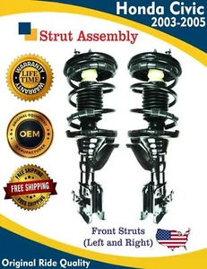 Premium Quality OE Front Struts For 2003-2005 Honda Civic Lifetime Warranty - Picture 1 of 8