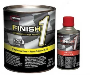 Sherwin-Williams Finish 1 FP410 High Build 2K HS Gray Urethane Primer Quart Kit - Picture 1 of 1
