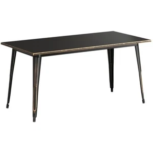 32'' x 63" Rectangular Distressed Cooper Metal Outdoor Restaurant Patio Table - Picture 1 of 6