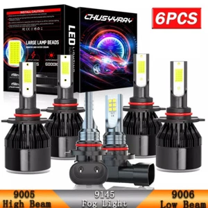 LED Headlight Fog light Bulbs For Chevy Silverado 2003-2007 Avalanche 2002-2005 - Picture 1 of 12