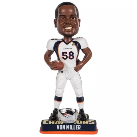 Denver Broncos Von Miller SB Champs Bobble Head NIB 8" Cover