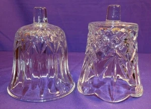 2 PRETTY VINTAGE CLEAR GLASS VOTIVE CANDLE TEA LIGHT HOLDERS - Bild 1 von 4
