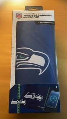 Alfombrilla de ratón de carga inalámbrica para teléfono NFL SEATTLE SEAHAWKS - NUEVA Foto 1 de 4