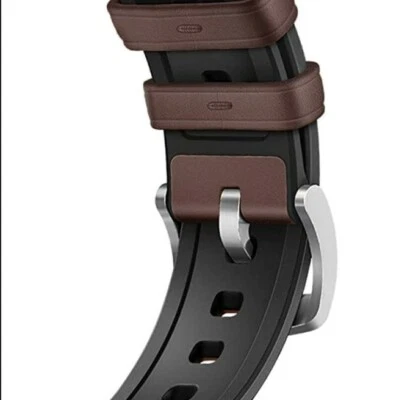 Correa híbrida de cuero + silicona para Apple Watch Series 7 6 5 4 3 SE 40/44 mm Foto 1 de 4