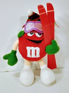 Red M&M's Skiing Christmas Plush* New with Tags* (2002) - Picture 1 of 7