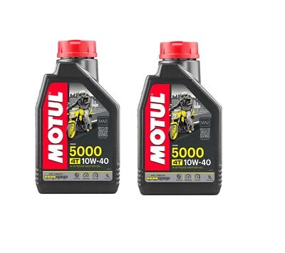 2x Motul 5000 10w40 4T Semi Synthetic (1 Litre) Engine oil Motorbike - Image 1 of 2