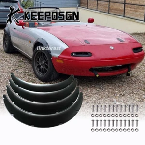 For Mazda Miata MX-5 na Fender Flares Extra Wide Body Kits Wheel Cover Black jdm - Picture 1 of 12