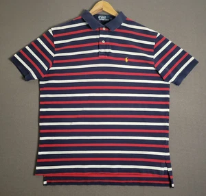 Vintage Ralph Lauren Polo Shirt Men's XL Colorful Striped Retro Pony Golf * Flaw - Picture 1 of 17