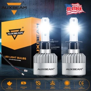 AUXBEAM H3 LED Fog Light Bulbs Conversion Kit Super Bright 6000K White 8000LM US - Picture 1 of 12