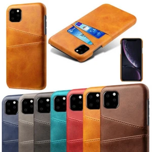 For iPhone 15 14 13 12 Pro Max 11 XS XR 8 Wallet Pocket Case Leather Card Cover - Picture 1 of 36