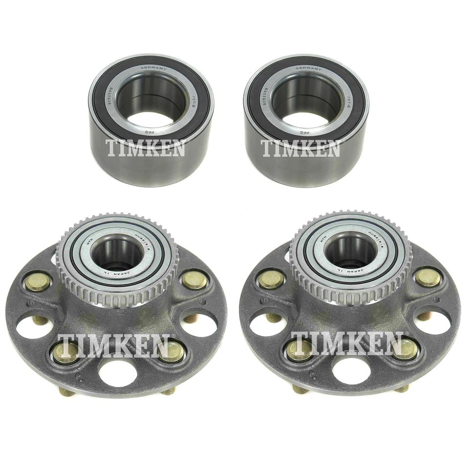Kit de cojinetes y bujes de rueda delanteros y traseros Timken para Acura RSX Honda Civic tracción delantera Foto 1 de 1