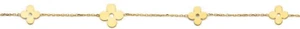 NEW 14K YELLOW GOLD LIGHT FLOWER ANKLET - Picture 1 of 2