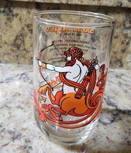 Vintage KMA Arby's 1976  Glass - Sagittarius - Horoscope Zodiac Sign 4 3/4" tall - Picture 1 of 3