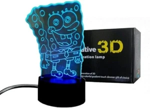 3D LED illusion Spongebob USB 7Color Table Night Light Lamp Bedroom Child Gift - Picture 1 of 2