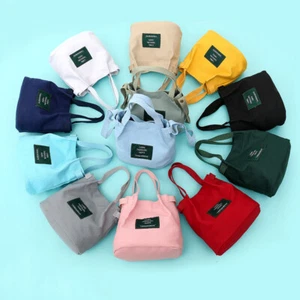 Canvas Letter Label Shoulder Bag Literary All-match Canvas Bag FW - Picture 1 of 21