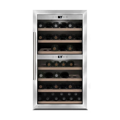 CASO DESIGN CASO Wine Comfort 66 - Weinkühlschrank, bis zu 66 Flaschen, 2 Zonen (Wie Neu)
