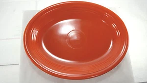 Vajilla ovalada vintage Kraft rojo-naranja fiesta 12 1/2" 0031010 - Imagen 1 de 5