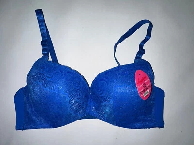 Sujetador acolchado ANGELINA para mujer nuevo con etiquetas con lazo azul diseño único talla 34C B821-C Foto 1 de 3