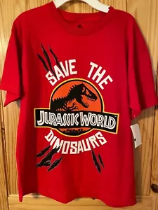 Jurassic World Boys Red T-Shirt ~ Boys Sz. - XL - Picture 1 of 1