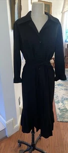 Vintage Black Dress 1940s Style Small- Medium - Picture 1 of 11