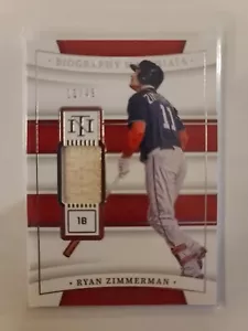 2022 National Treasures Biography Material Ryan Zimmerman #BIORZ Bat Relic 10/49 - Picture 1 of 2